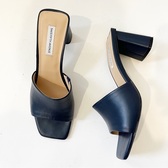 SAKS FIFTH AVENUE Taylor Leather Block-Heel Sandals - Picture 6 of 10